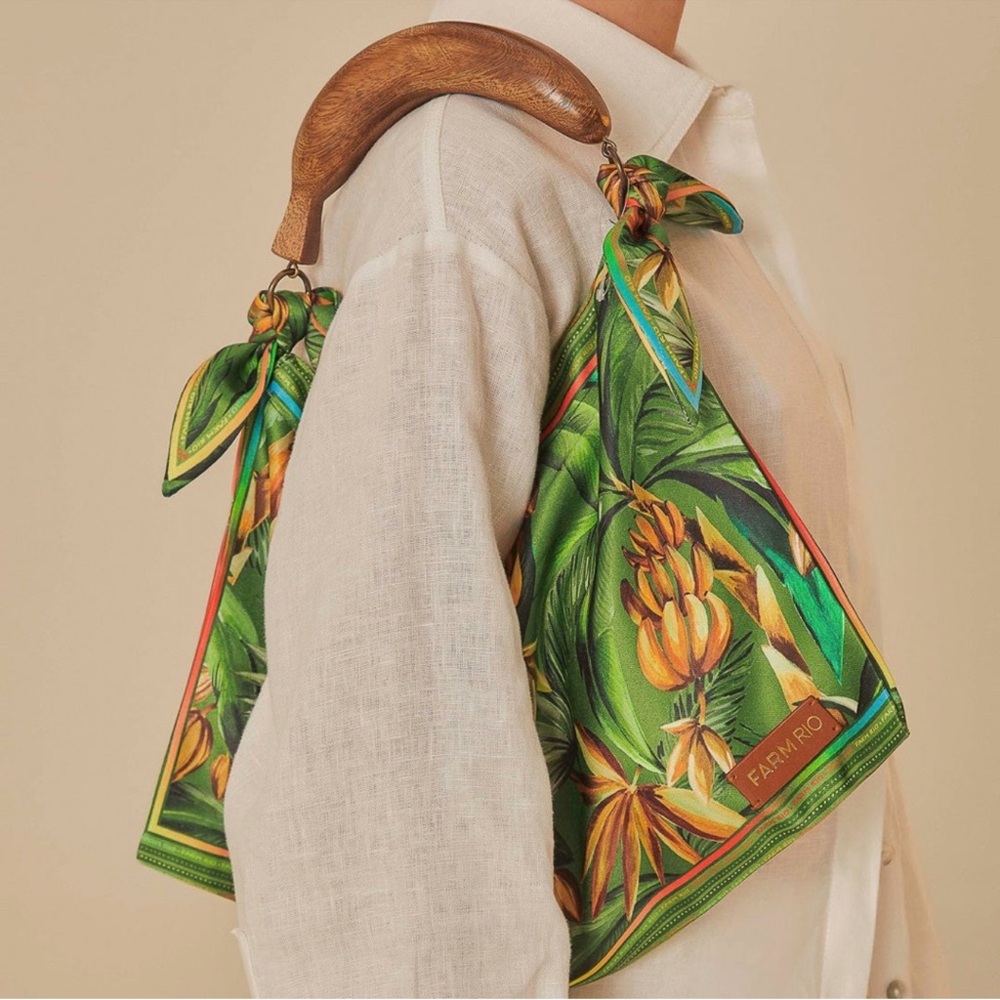 Farm Rio Green Bananart Scarf Mini Bag - Picture 4 of 9